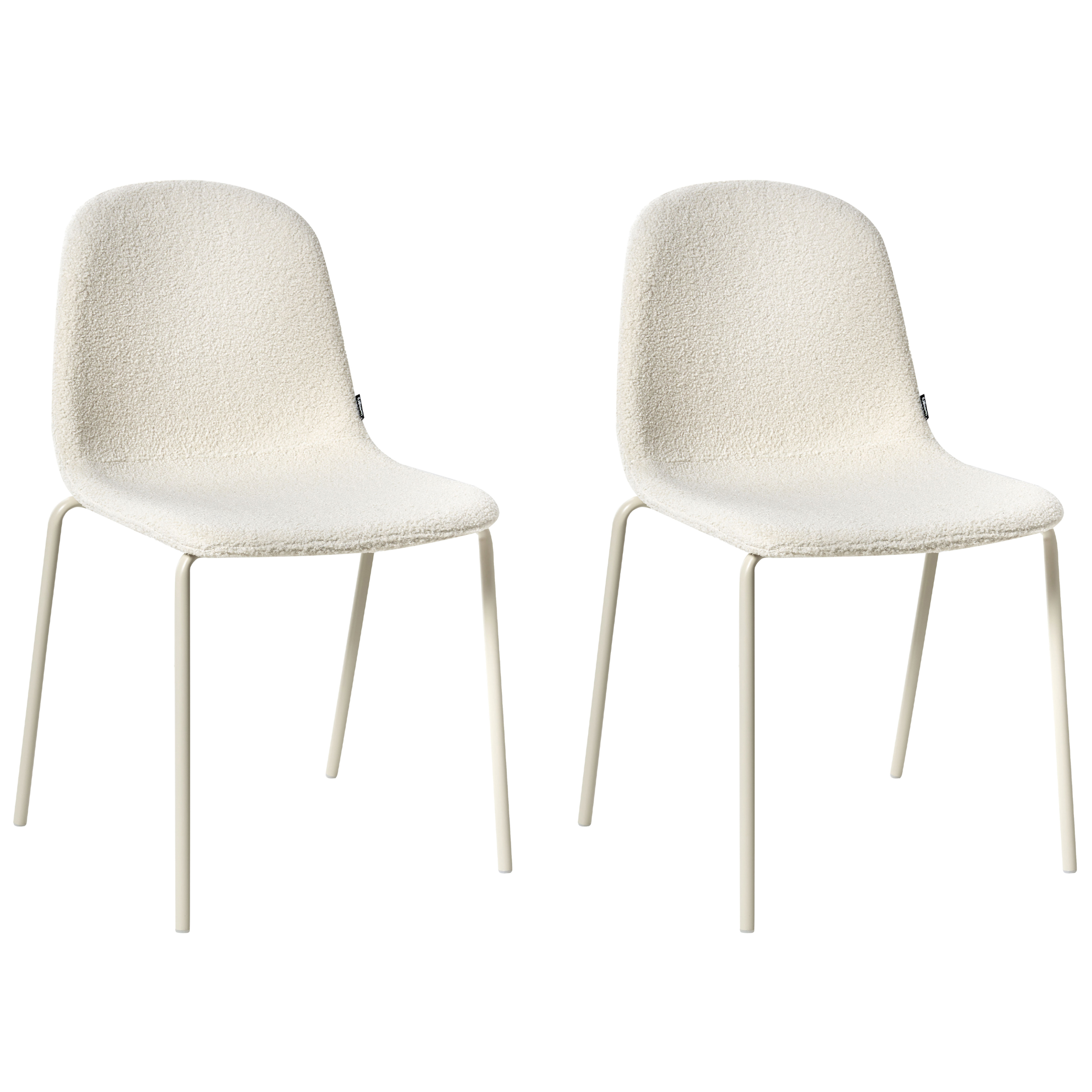 Set med 2 konferensstolar LOMA Bouclé Off-White