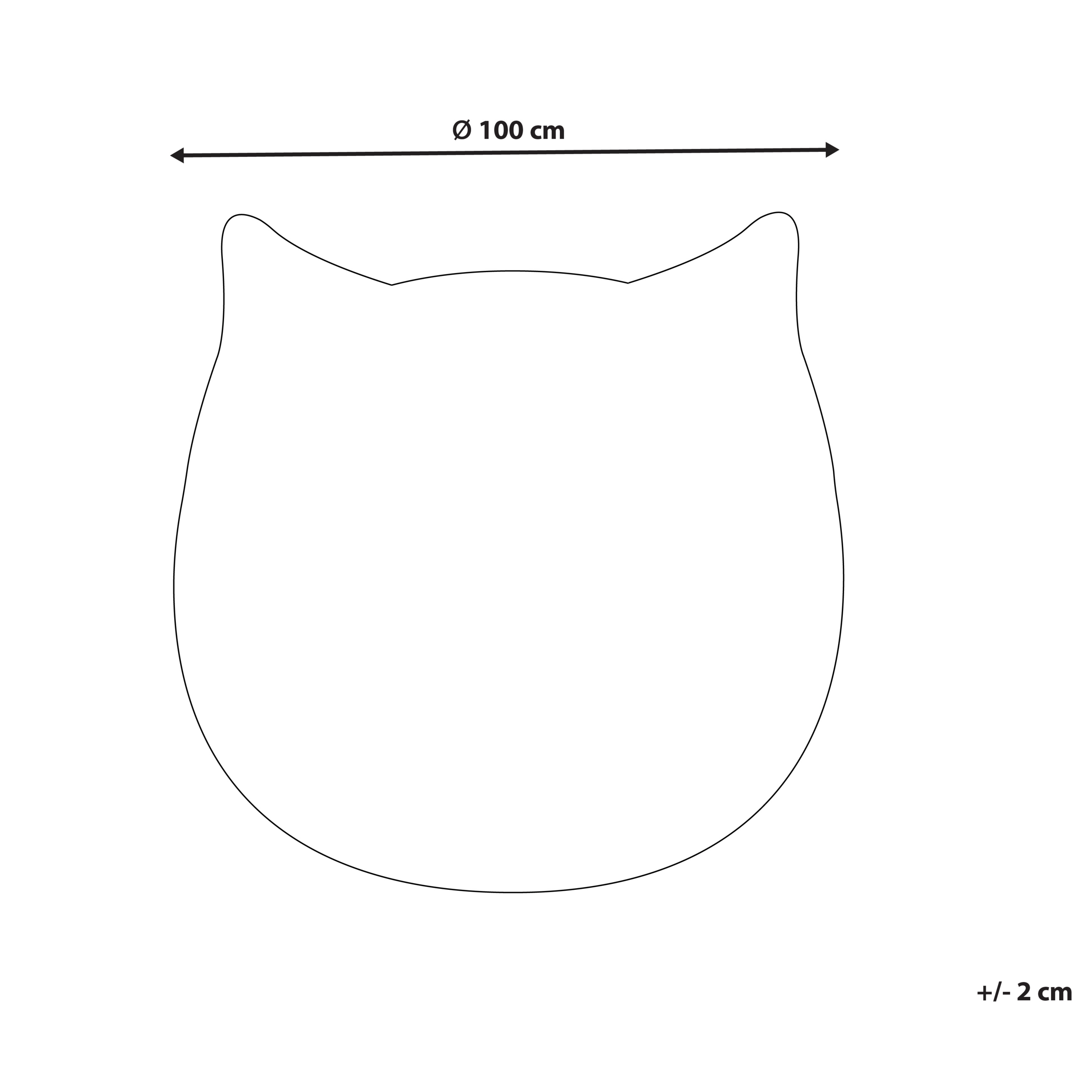 Barnmatta KITTY Vit ø 100 cm