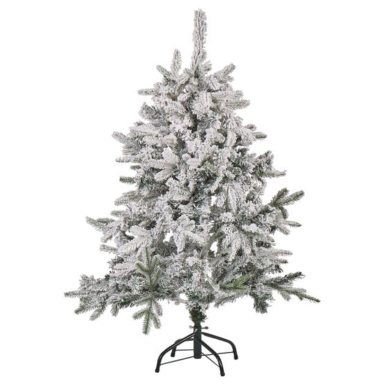 Snöklädd konstgjord julgran TOMICHI 120 cm Vit