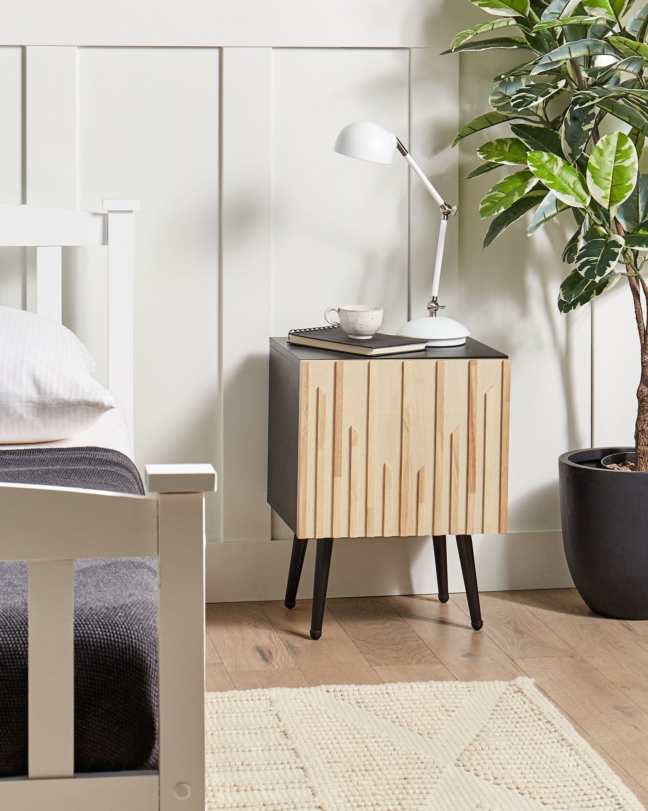 Sängbord DALCROSS Brun/ Svart