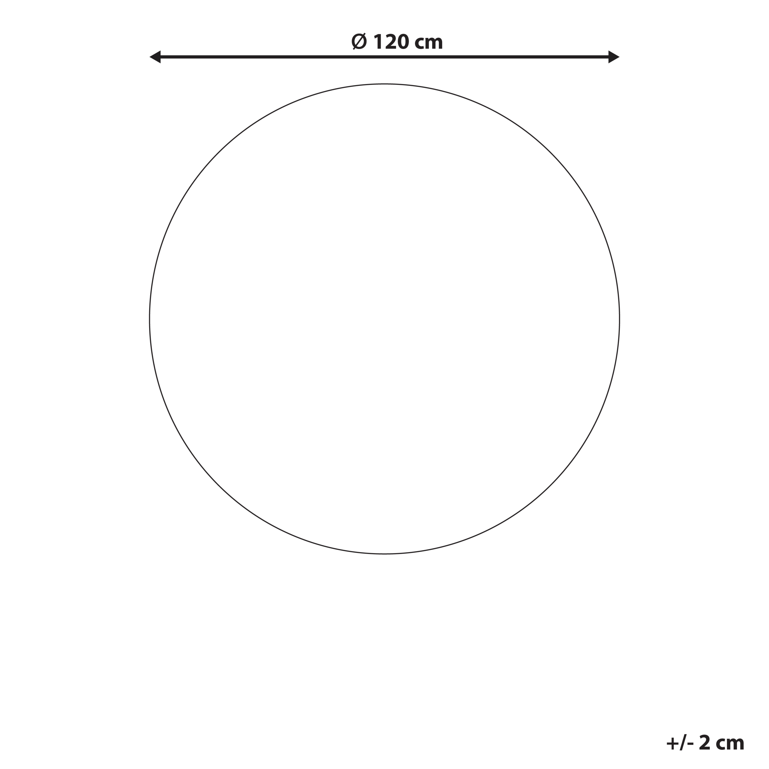 Utomhusmatta AJMER Svart ø 120 cm