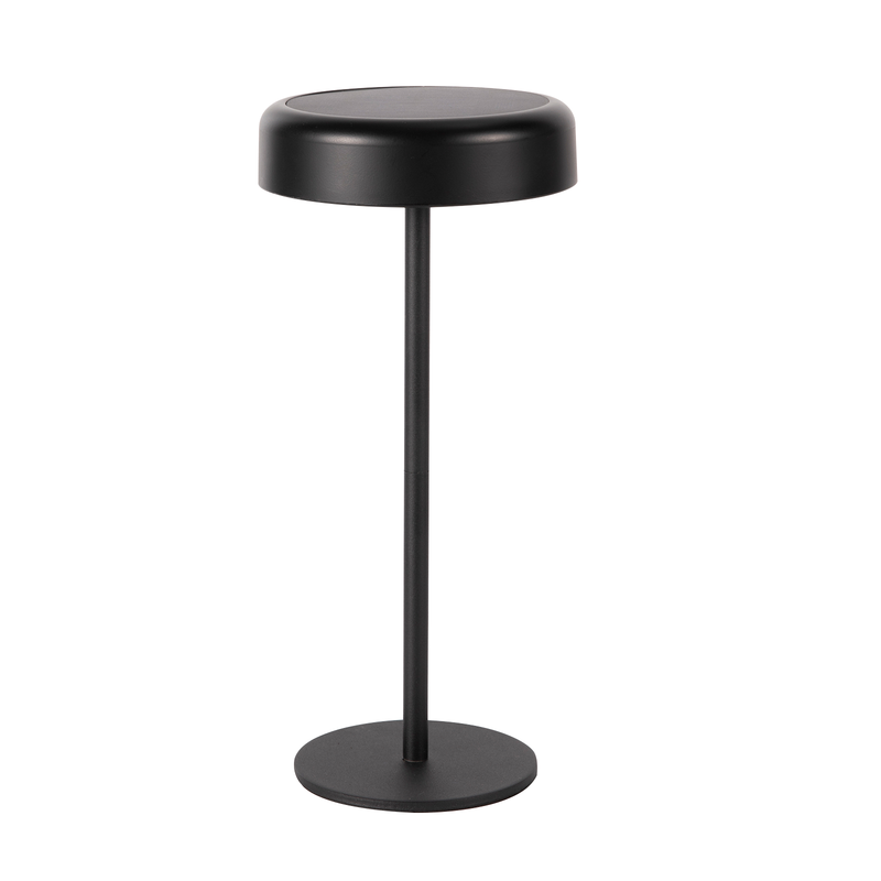 NETTLIFE soldriven LED-bordslampa trådlös uppladdningsbar pekskärm dimbar svart 3600mhA med USB-batteri