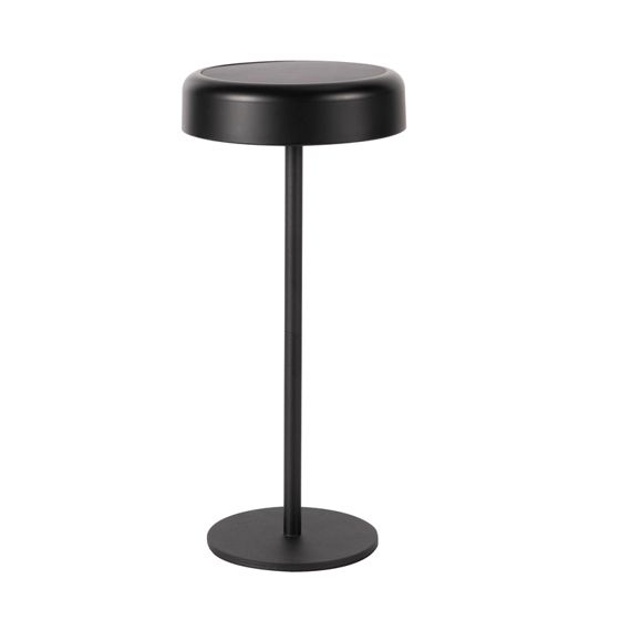 NETTLIFE soldriven LED-bordslampa trådlös uppladdningsbar pekskärm dimbar svart 3600mhA med USB-batteri