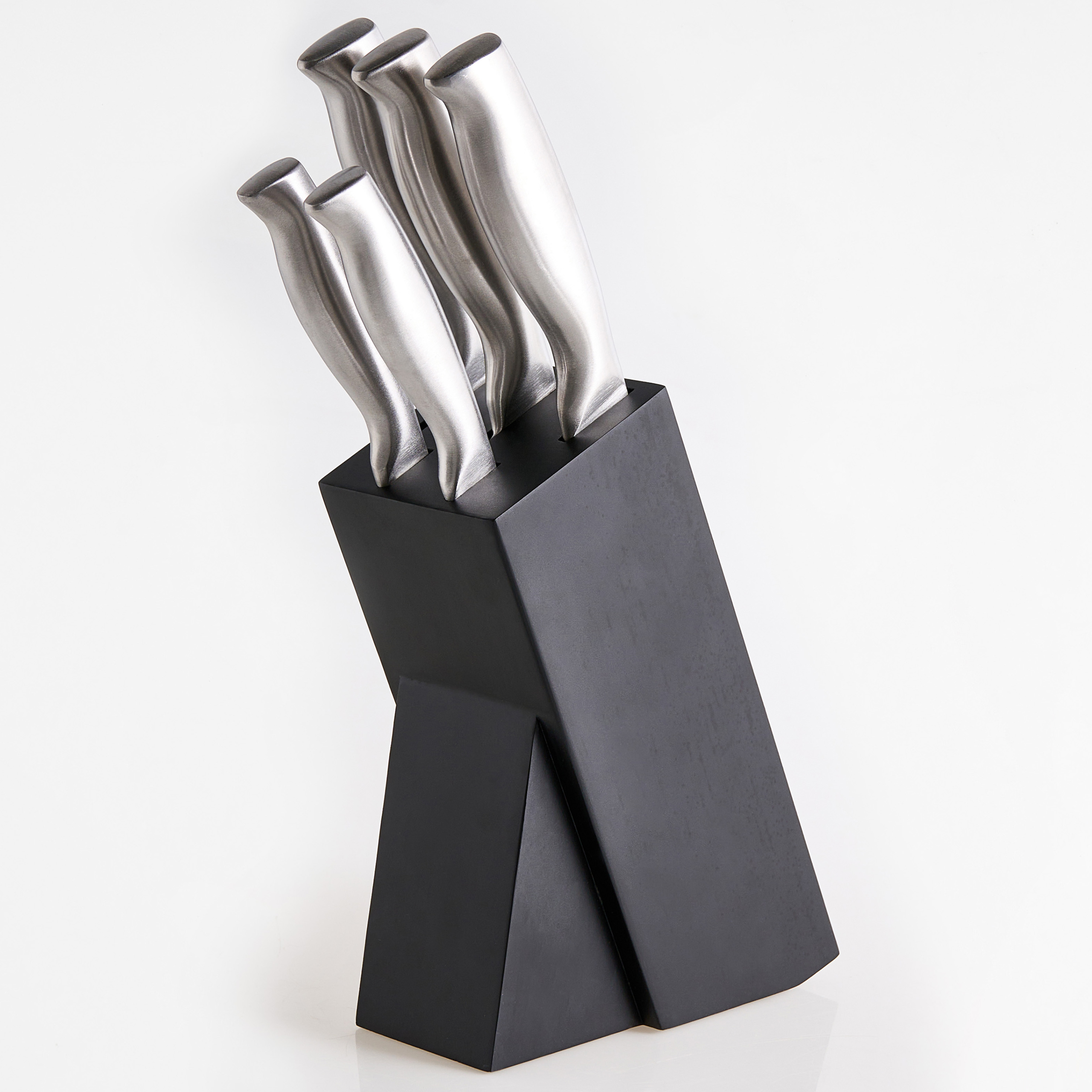 Set med 5 knivar i block MASHIKO Silver