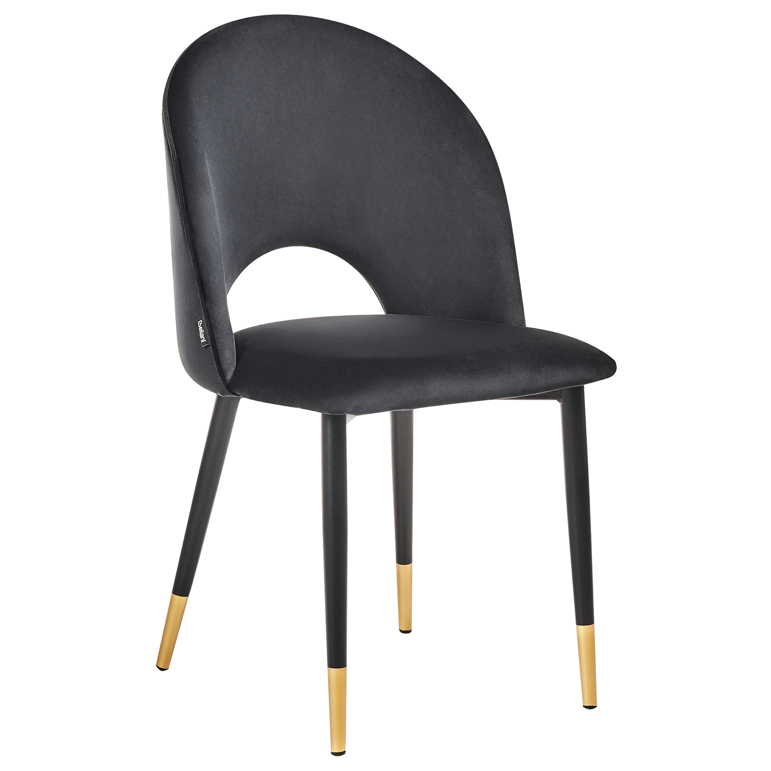 Set med 2 matstolar MAGALIA Sammet Svart