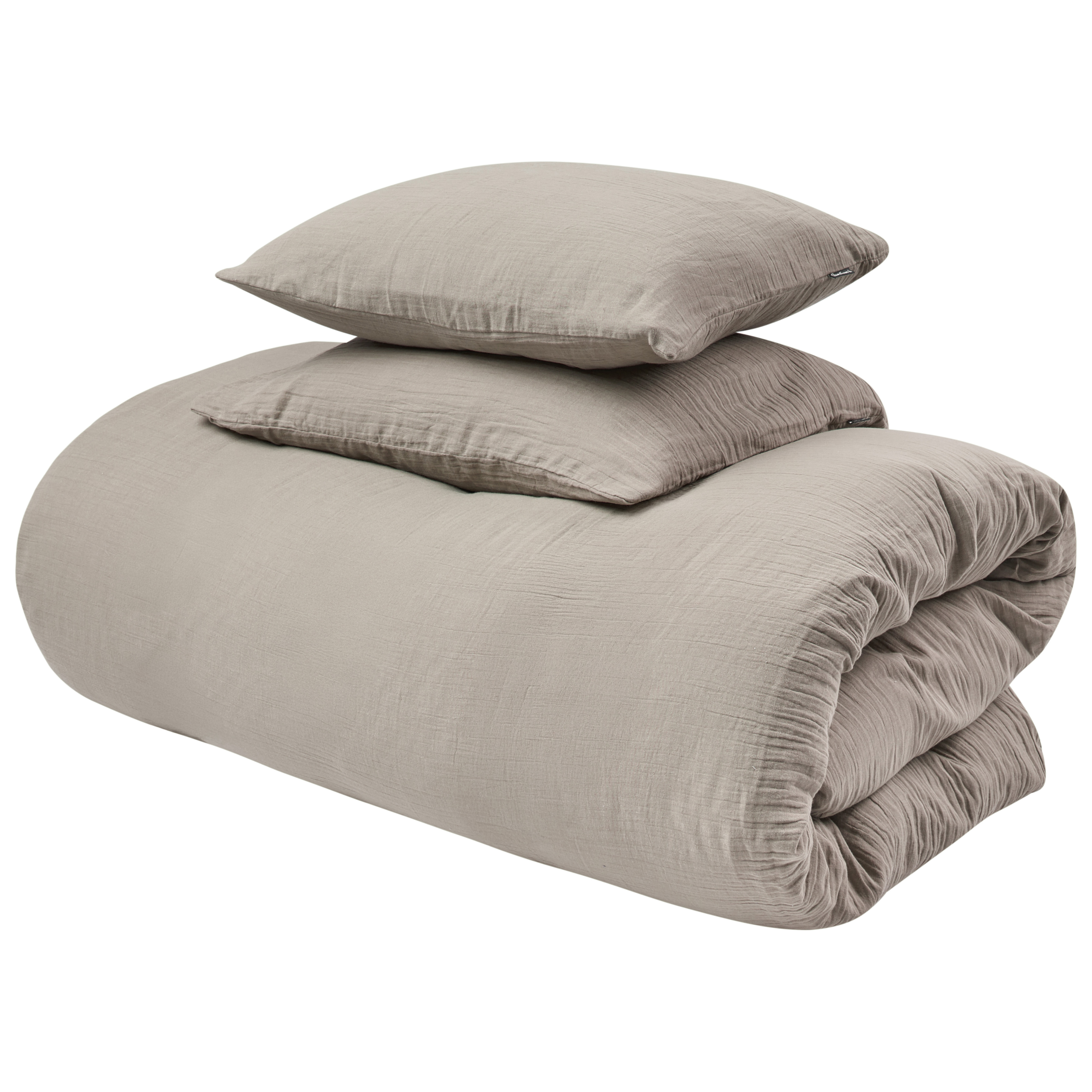 Påslakanset SUMNER 150 x 200 cm Bomullsmuslin Taupe