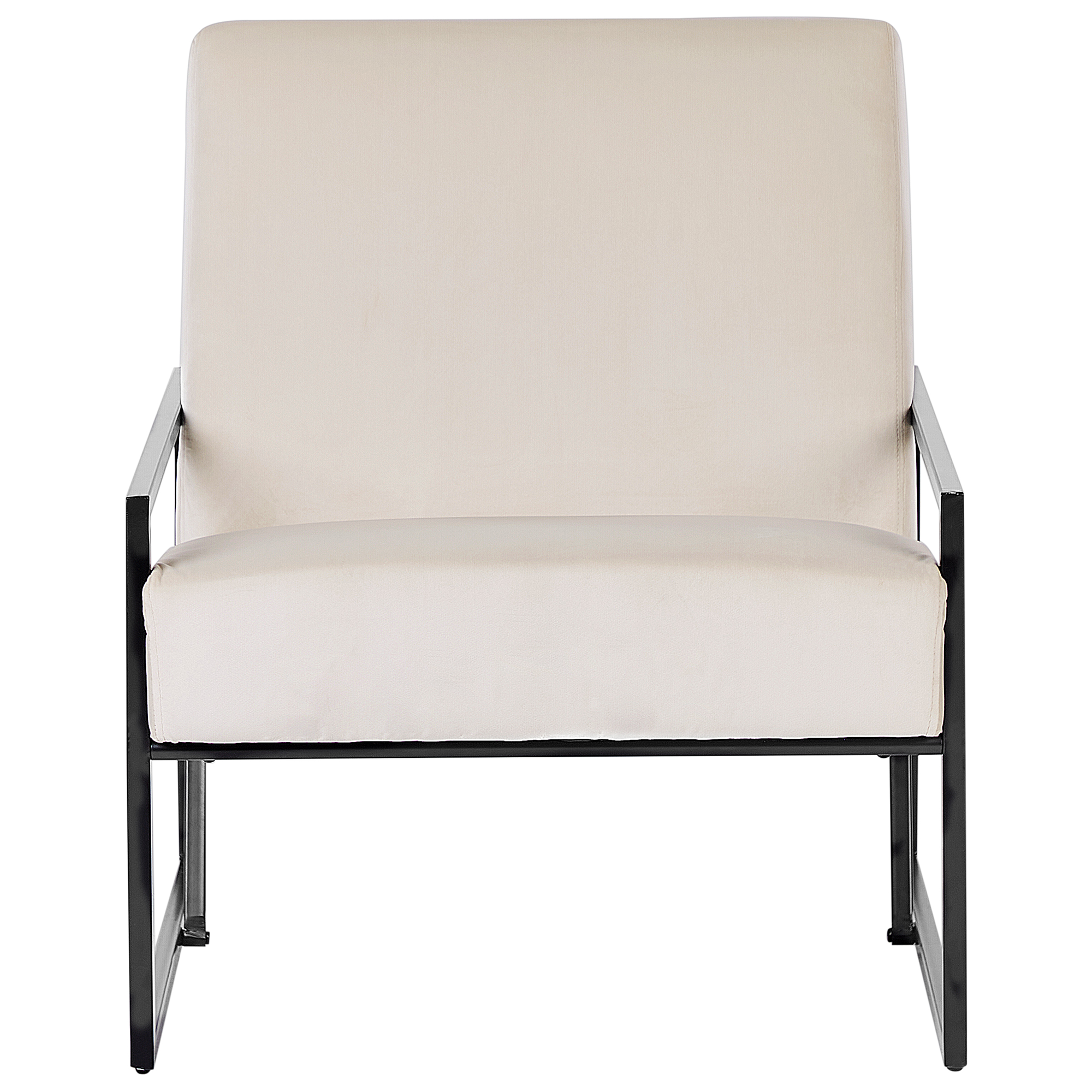 Fåtölj DELARY Sammet Ljusbeige