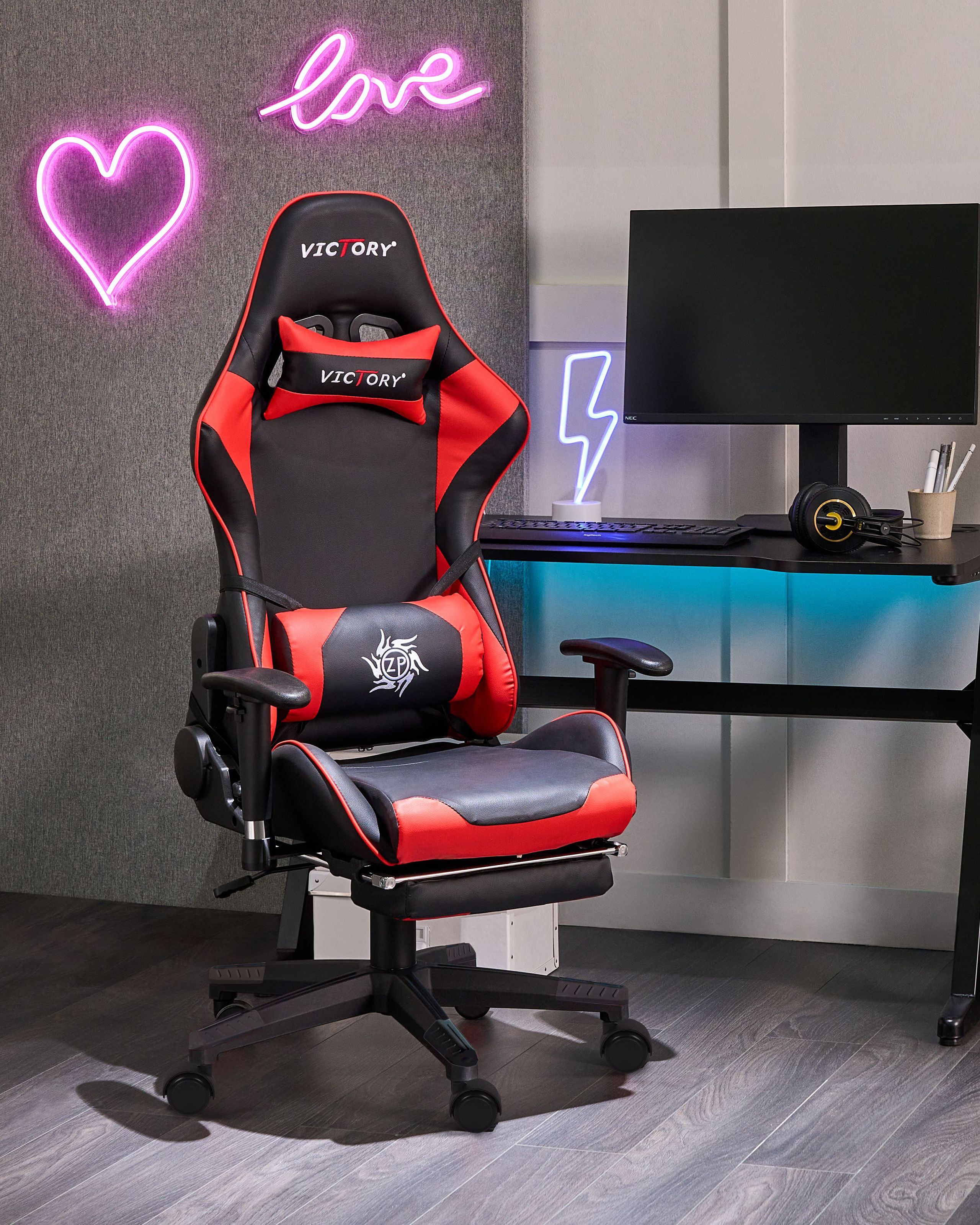 Gamingstol VICTORY Konstläder Röd