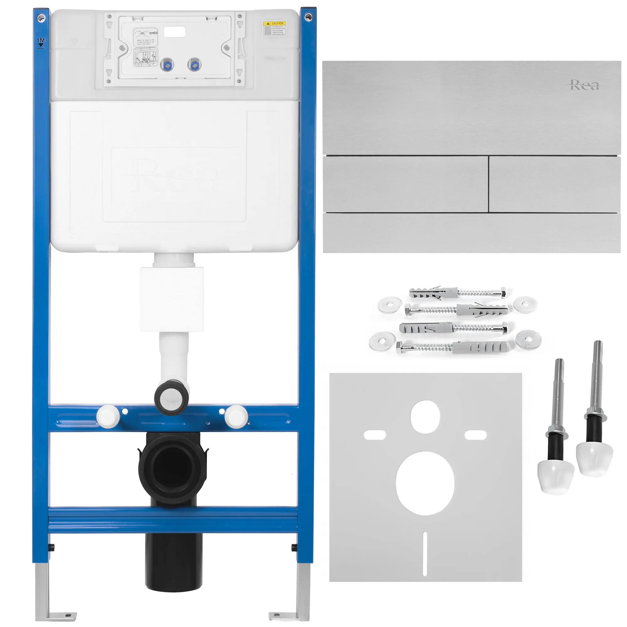 REA Inbyggnadsfixtur K011A-Q Borstat Stål, 103,5x52,5x103,5cm