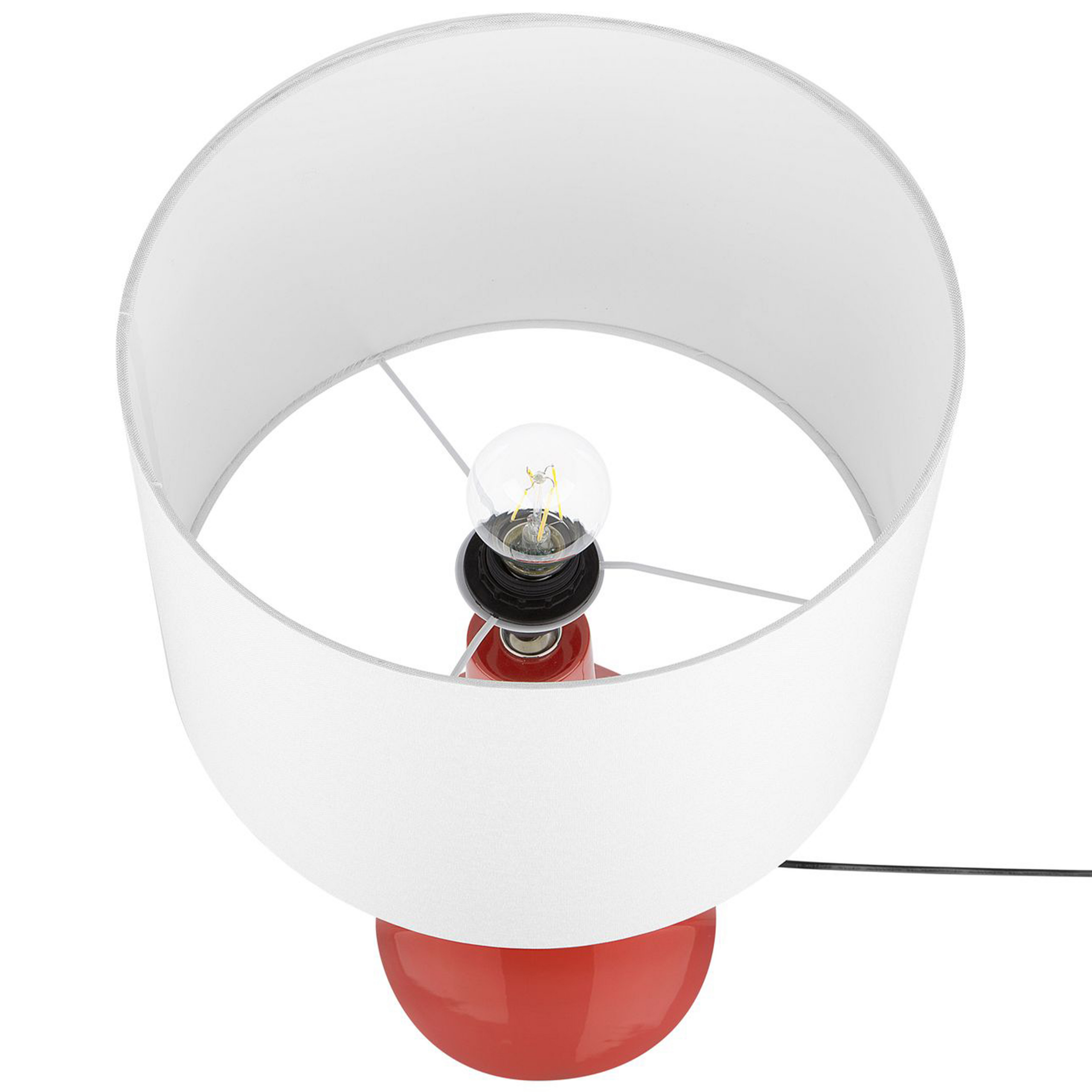 Bordslampa TRIVERSA Keramik Röd