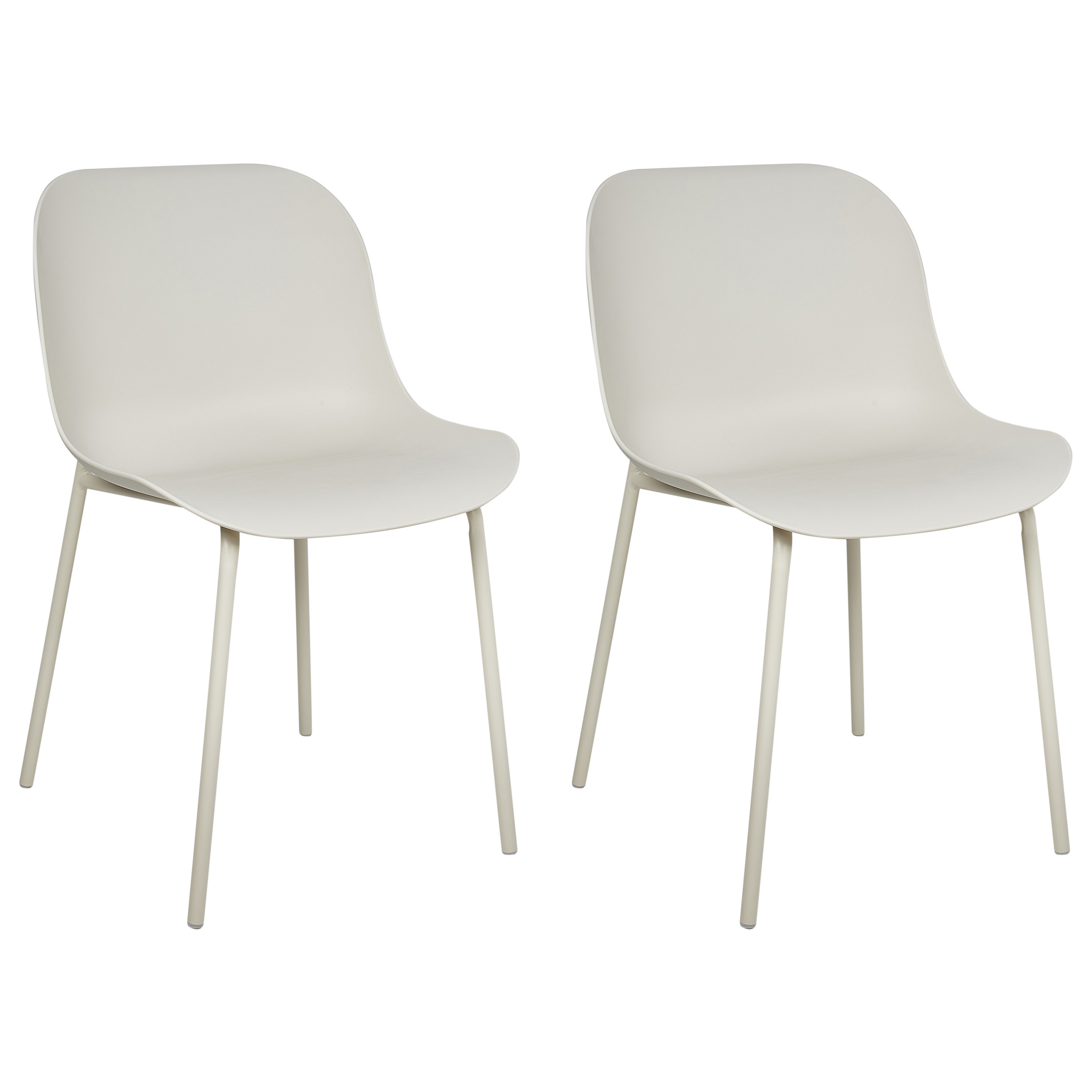 Set med 2 matstolar BELOIT Ljusbeige