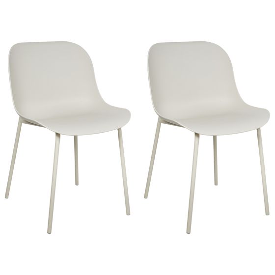 Set med 2 matstolar BELOIT Ljusbeige