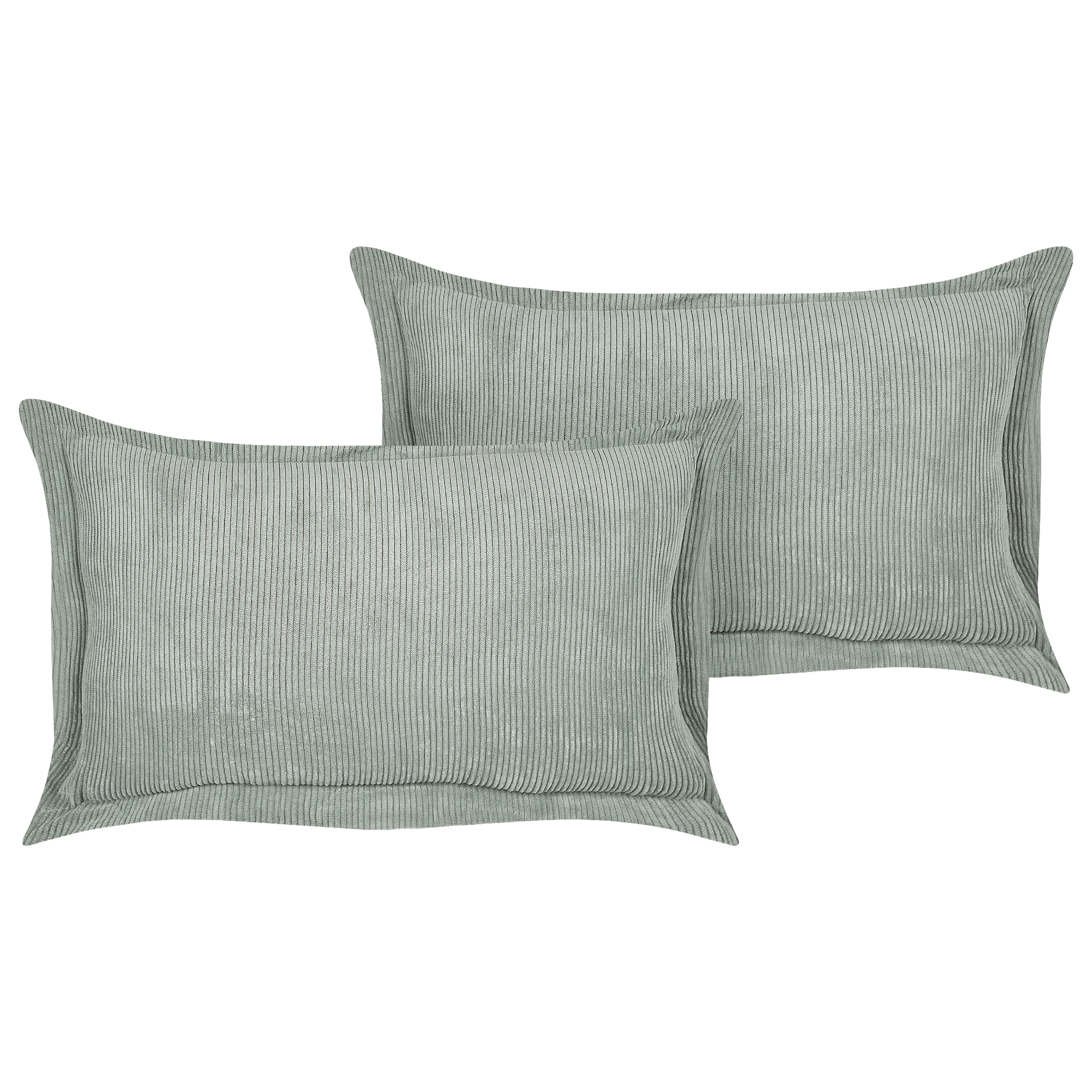 Set med 2 prydnadskuddar ZINNIA 47 x 27 cm Manchester Ljusgrön Monokromt