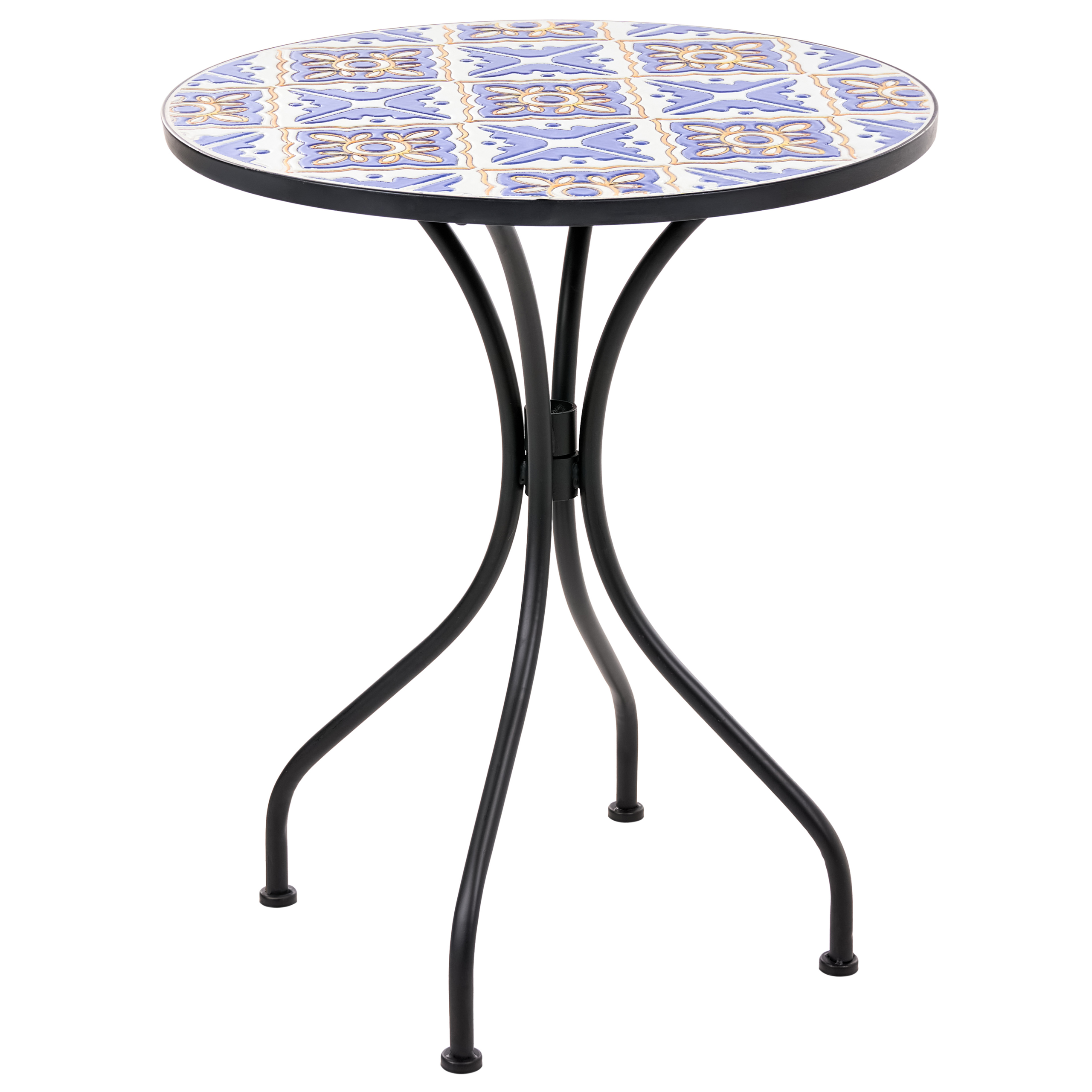 Bistrobord SIPONTO 60 cm 60 cm Metall Vit/ Blå
