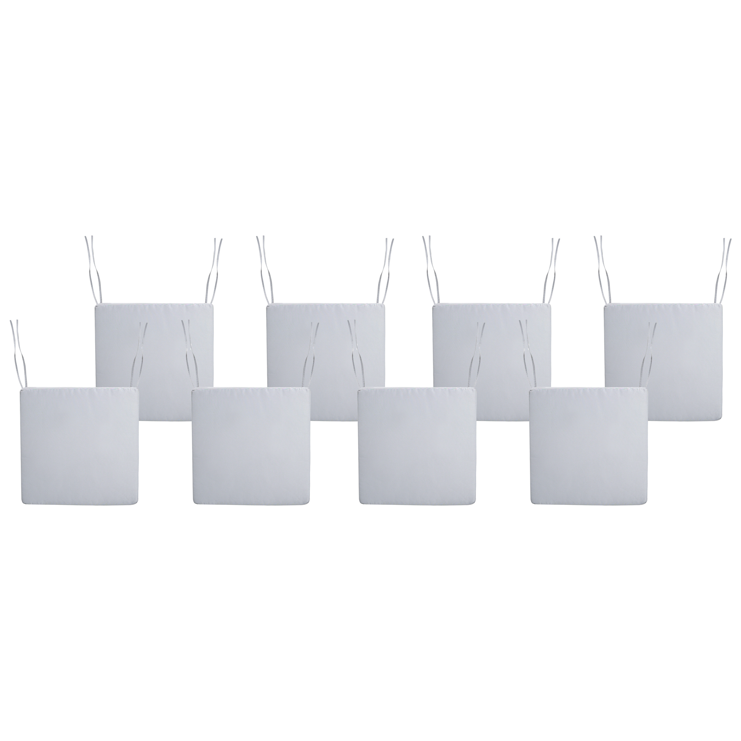 Set med 8 dynor för trädgårdsstol SASSARI PREMIUM 46 x 46 cm Ljusgrå