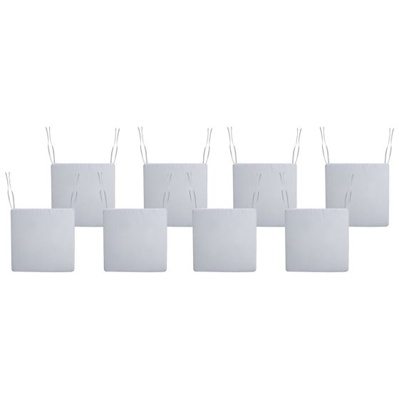 Set med 8 dynor för trädgårdsstol SASSARI PREMIUM 46 x 46 cm Ljusgrå