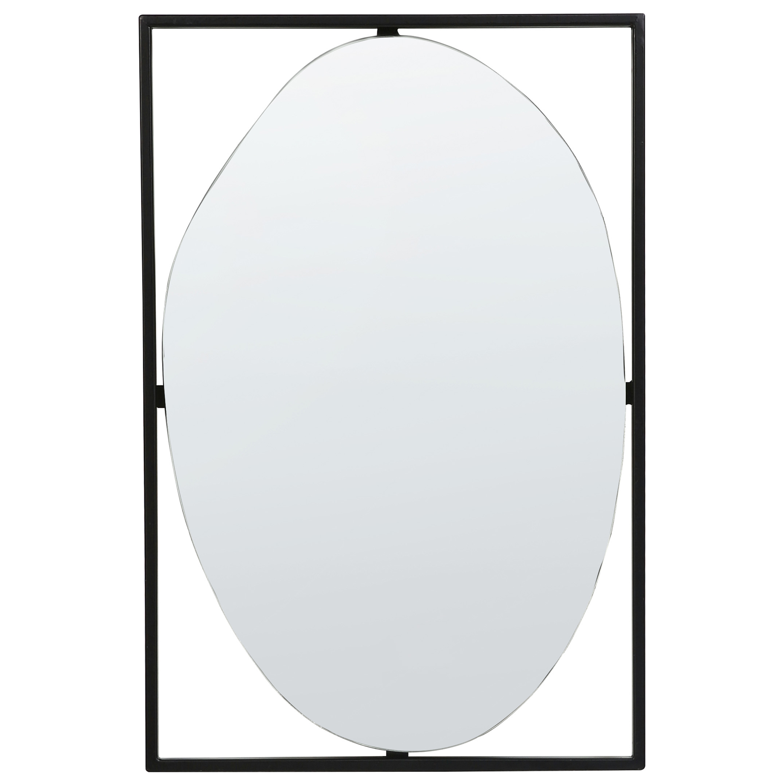 Väggspegel NIBELLE 40 cm 60 cm Metall Svart