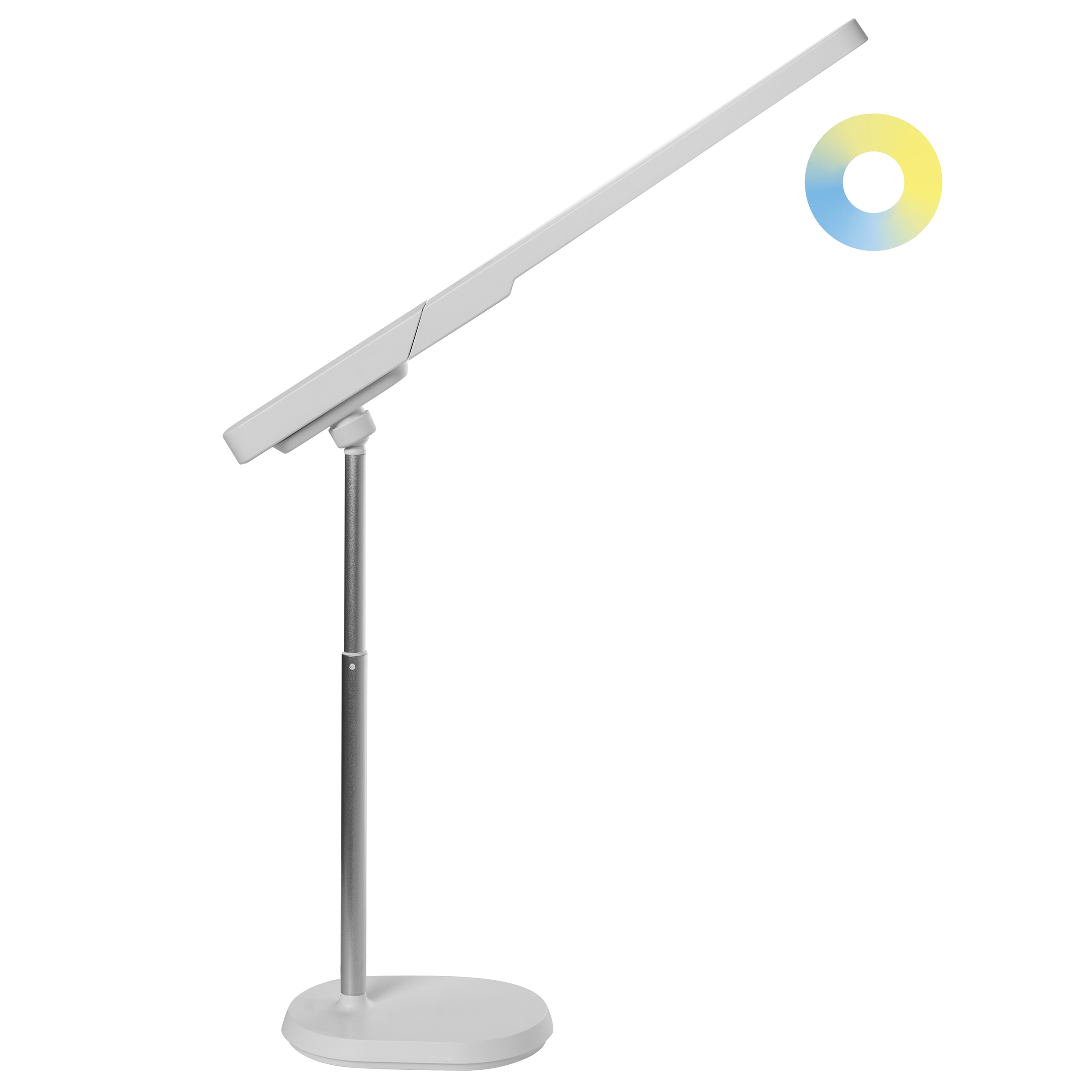 LED-skrivbordslampa TUCANA med dimmer Vit