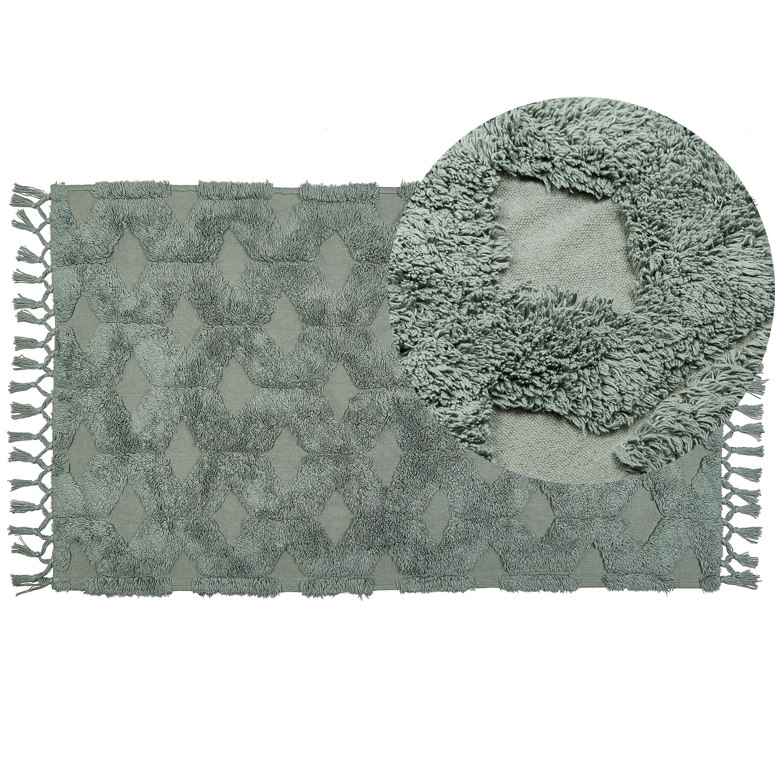 Matta KARS Grön 80 x 150 cm Bomull