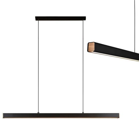 TOOLIGHT hängande taklampa APP1447-CP 80CM LED Svart 80x4x4cm