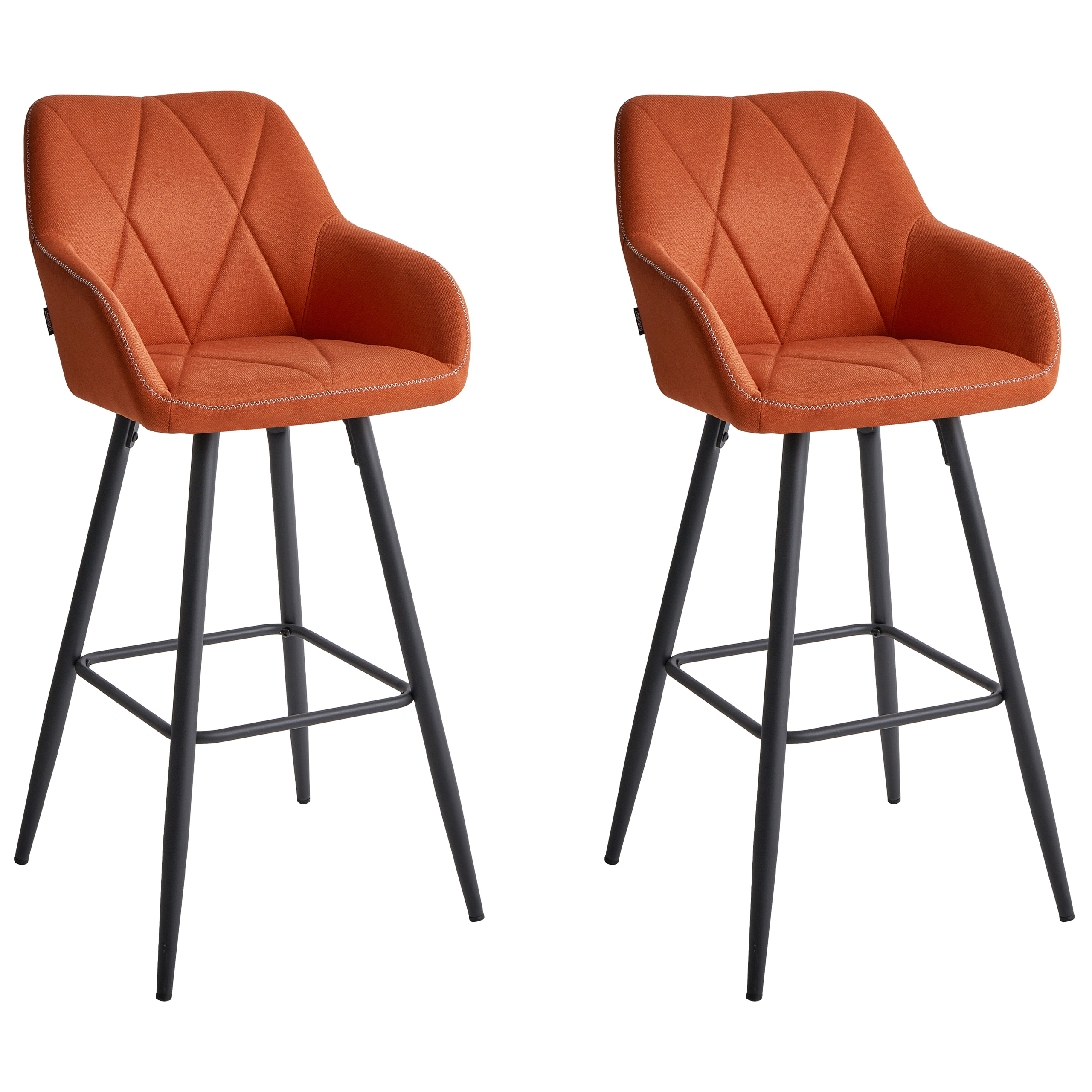 Set med 2 barstolar DARIEN Orange