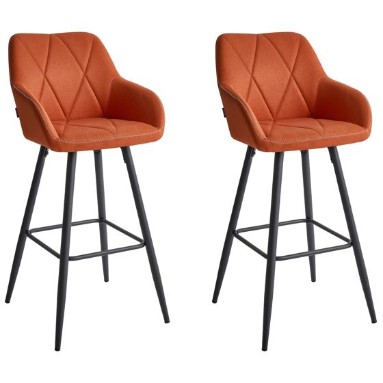 Set med 2 barstolar DARIEN Orange