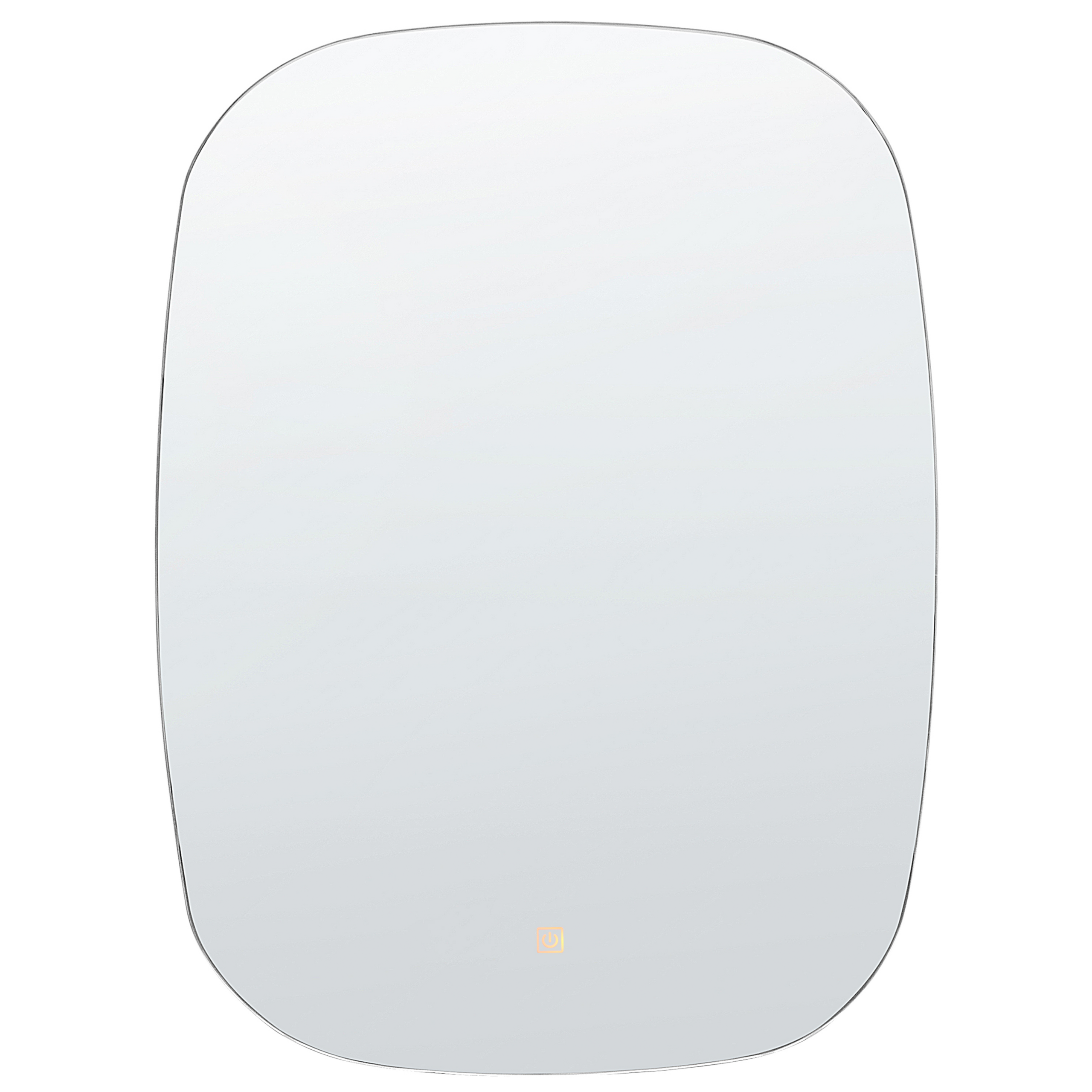 Badrumsspegel med LED BERGERAC 58 cm 78 cm Silver