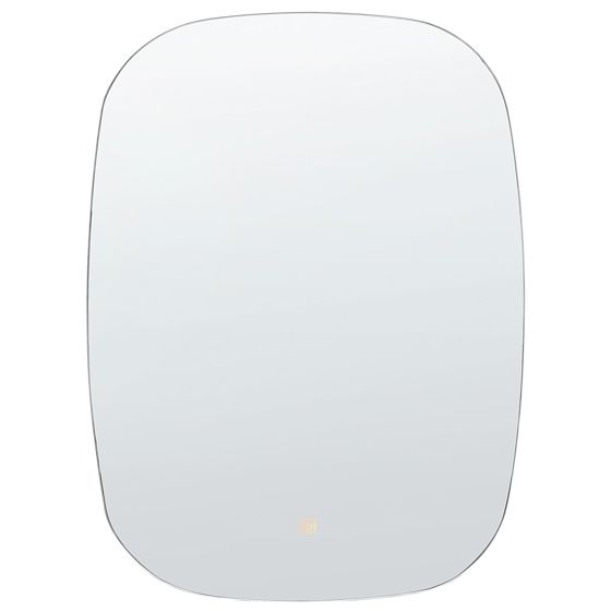 Badrumsspegel med LED BERGERAC 58 cm 78 cm Silver