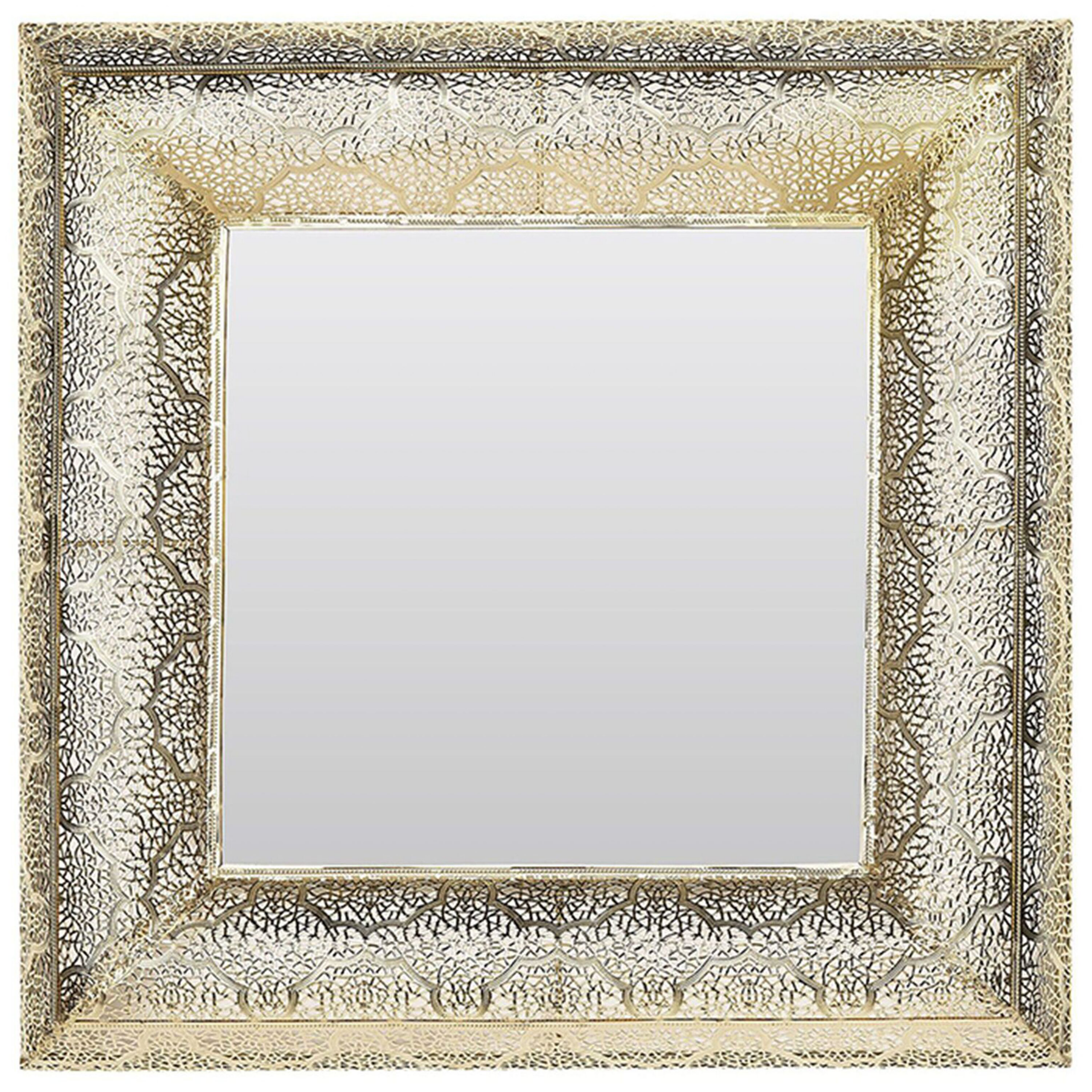 Väggspegel PLERIN 60 cm 60 cm Metall Guld