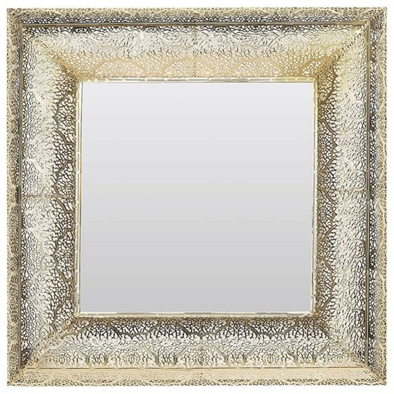Väggspegel PLERIN 60 cm 60 cm Metall Guld