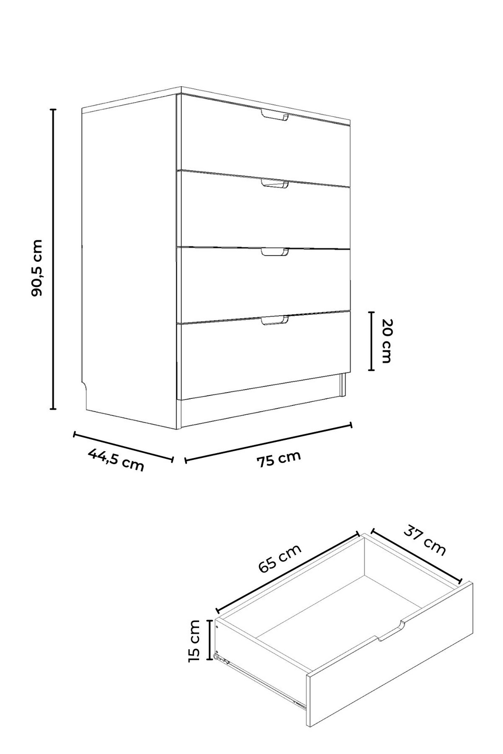 Norda Design Wardrobe Lento 52.5 x 75 x 180 cm