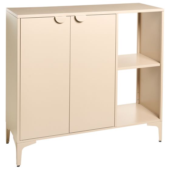 Skänk med 2 dörrar ARDURA Metall Beige