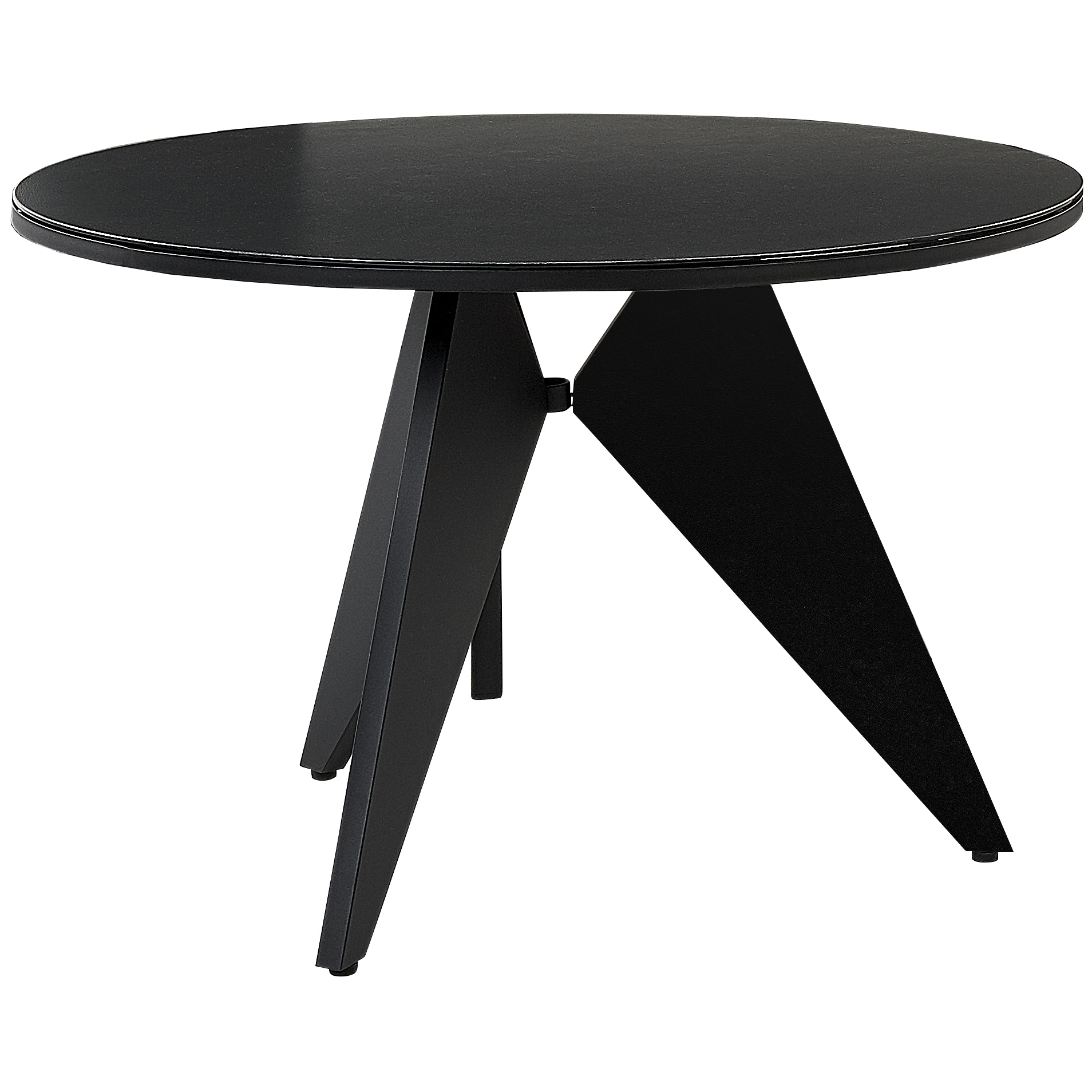 Trädgårdsmatbord OLMETTO 83 cm 110 cm Glas Svart