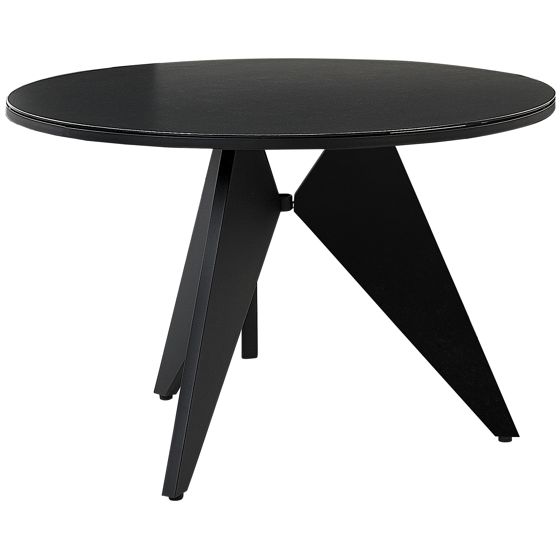 Trädgårdsmatbord OLMETTO 83 cm 110 cm Glas Svart