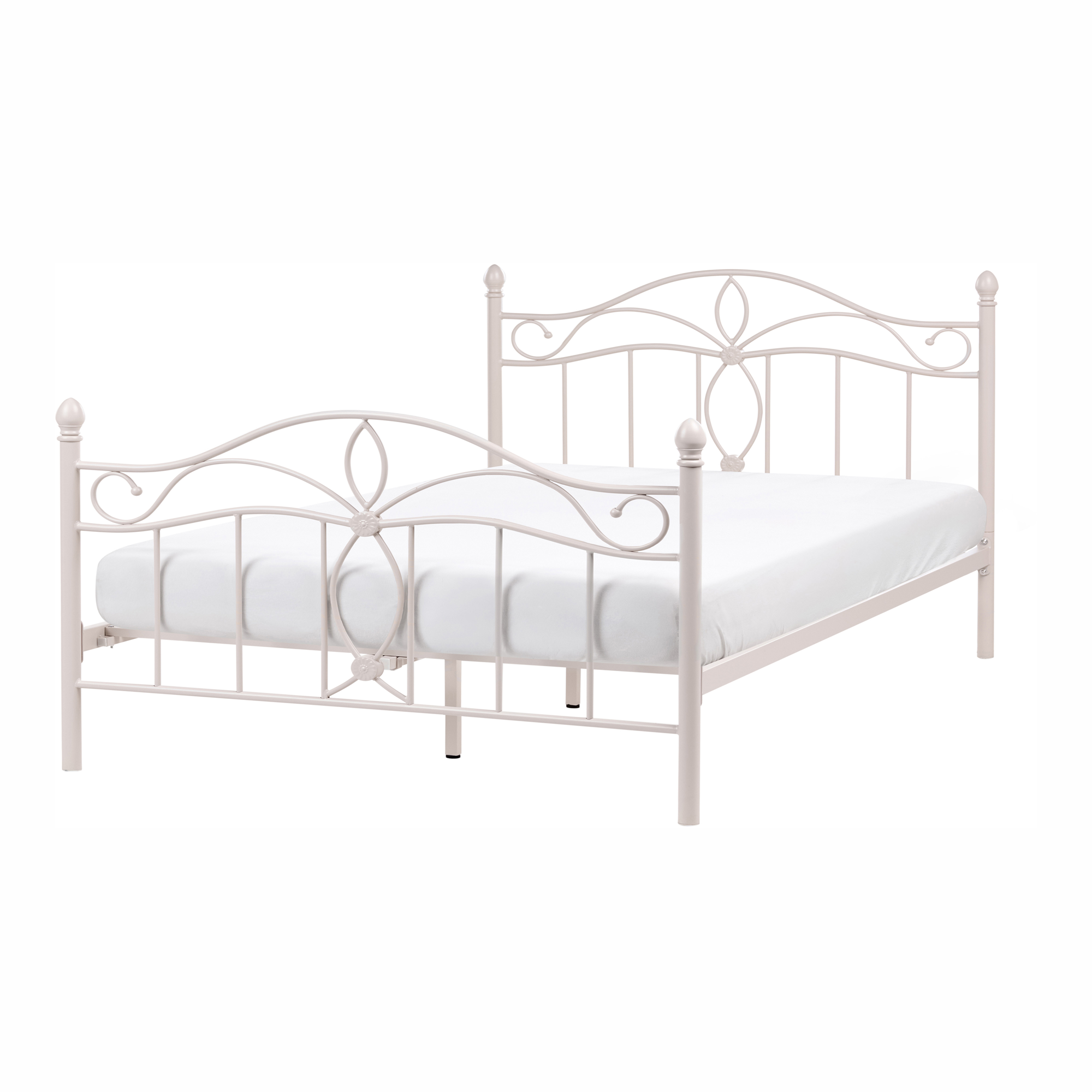 Säng med lamellram Metall ANTLIA 120 x 200 cm Ljusbeige