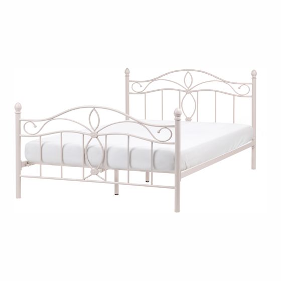 Säng med lamellram Metall ANTLIA 120 x 200 cm Ljusbeige