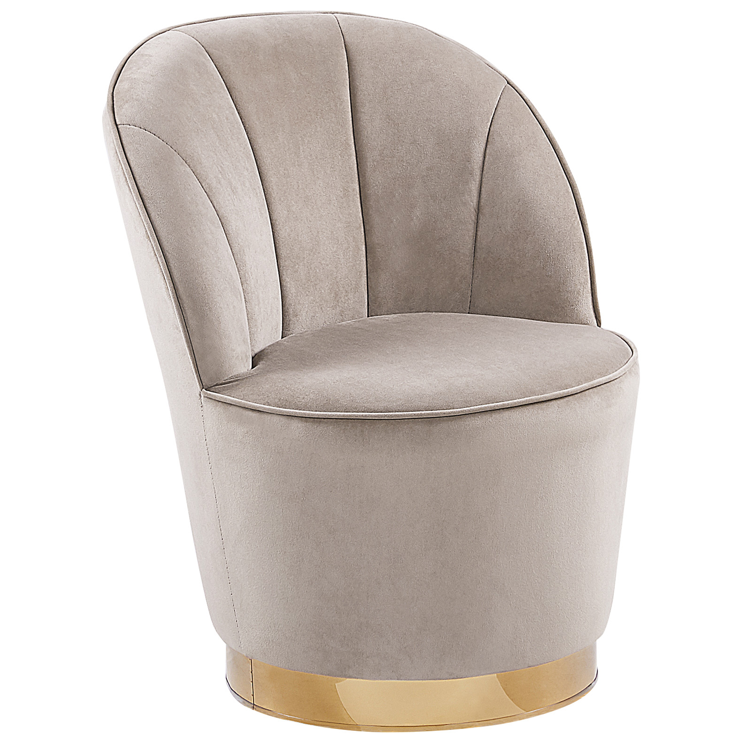Fåtölj ALBY Sammet Ljusbeige