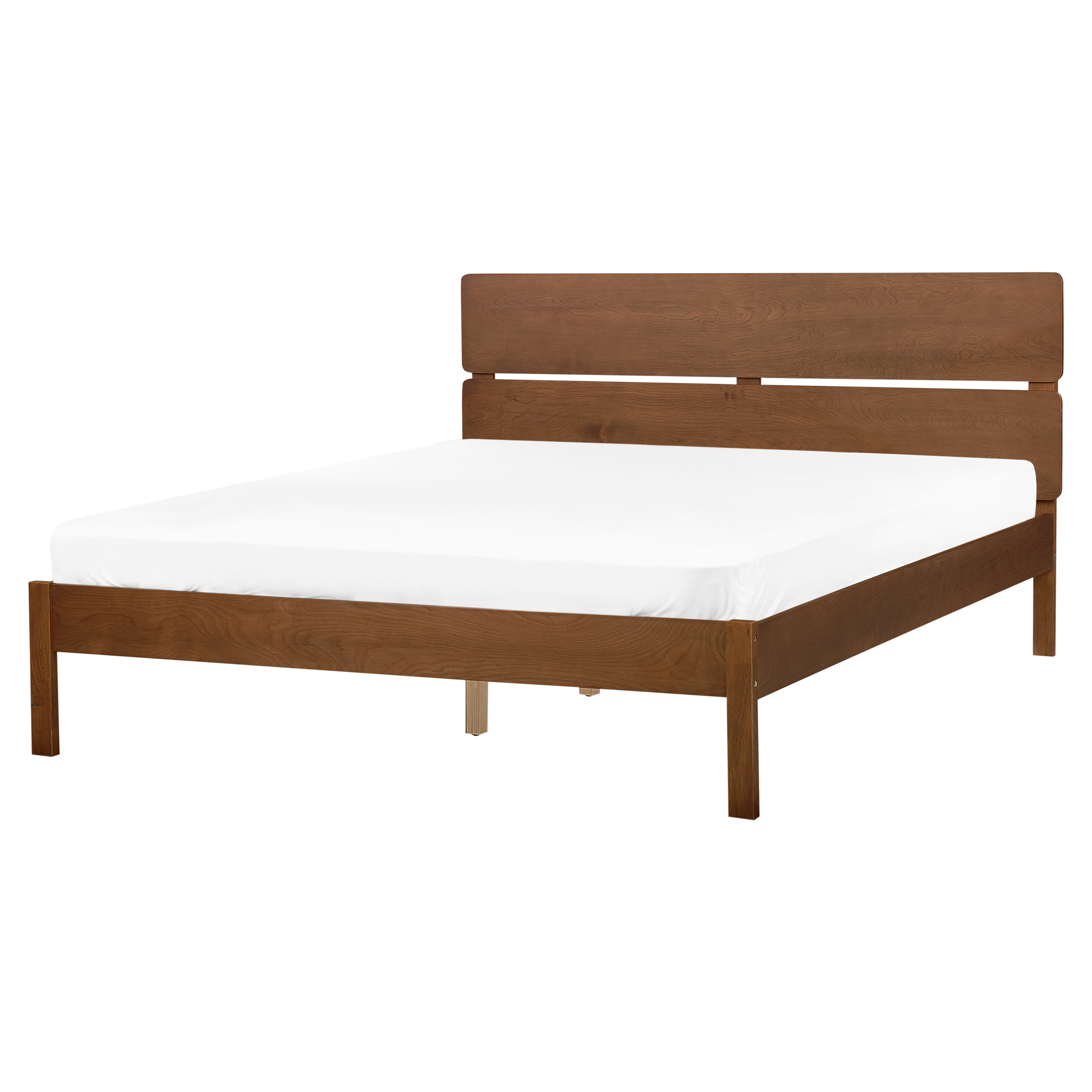 Säng med lamellram Trä BOISSET 160 x 200 cm Mörkbrun