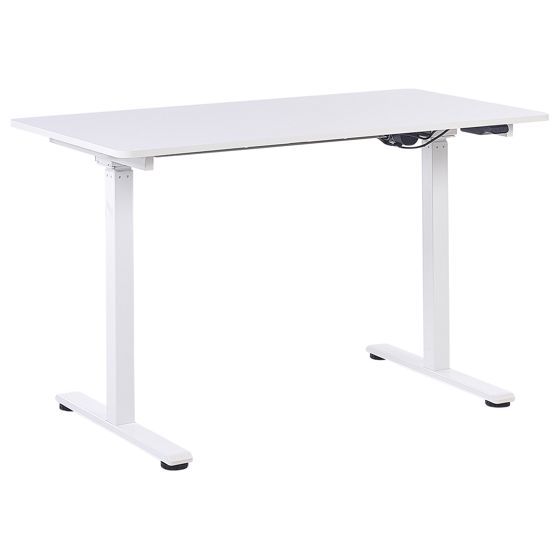 Elektriskt höj- och sänkbart skrivbord GRIFTON 120 cm 60 cm Vit