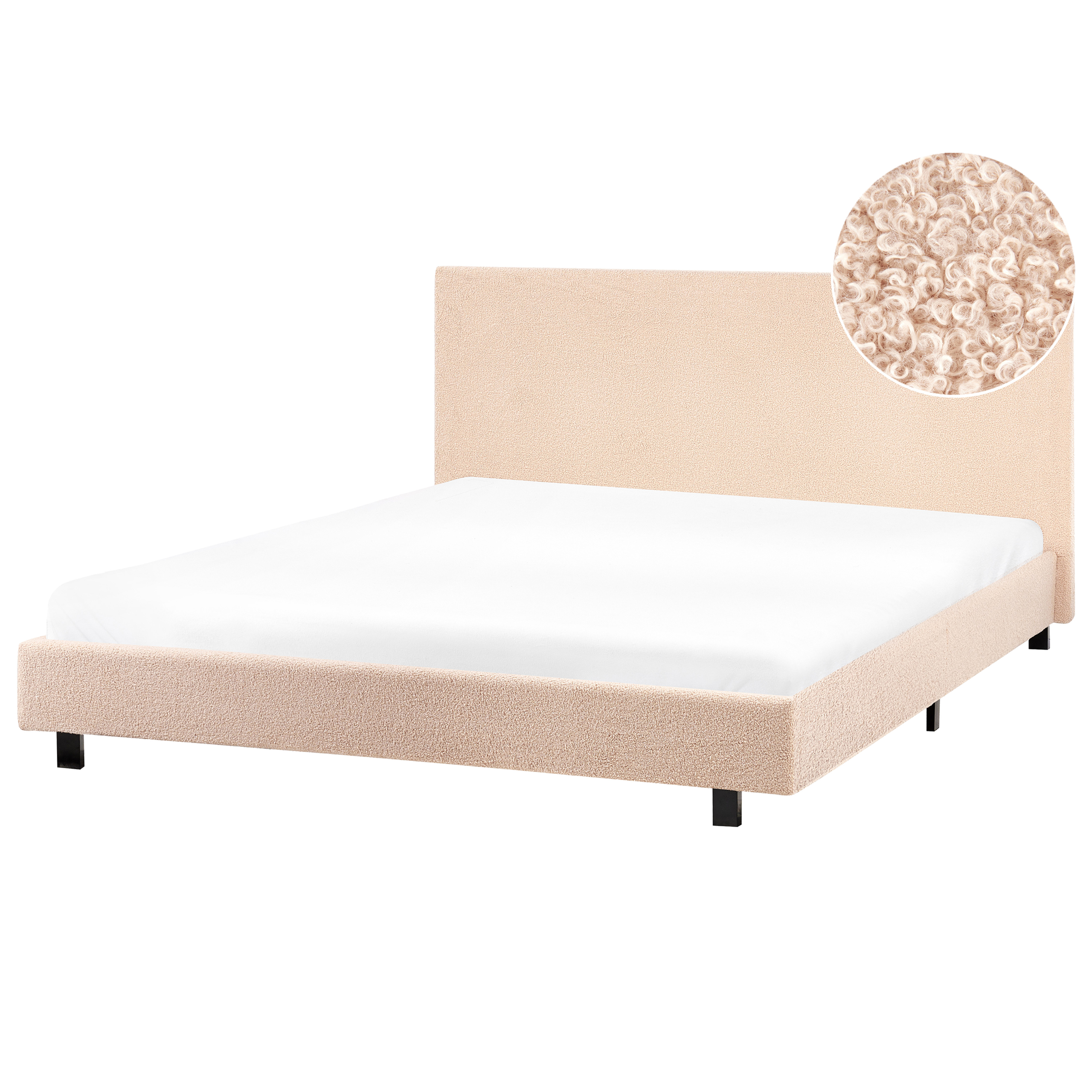 Vattensäng Bouclé ALBI 160 x 200 cm Beige