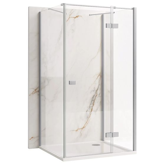 REA Duschkabin För Väggplacering Atlas 90x90 Höger Krom, 90x90x200cm