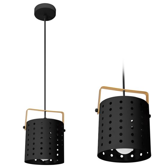 TOOLIGHT hängande taklampa APP956-1CP ROUND 20CM Svart 20x15x80cm