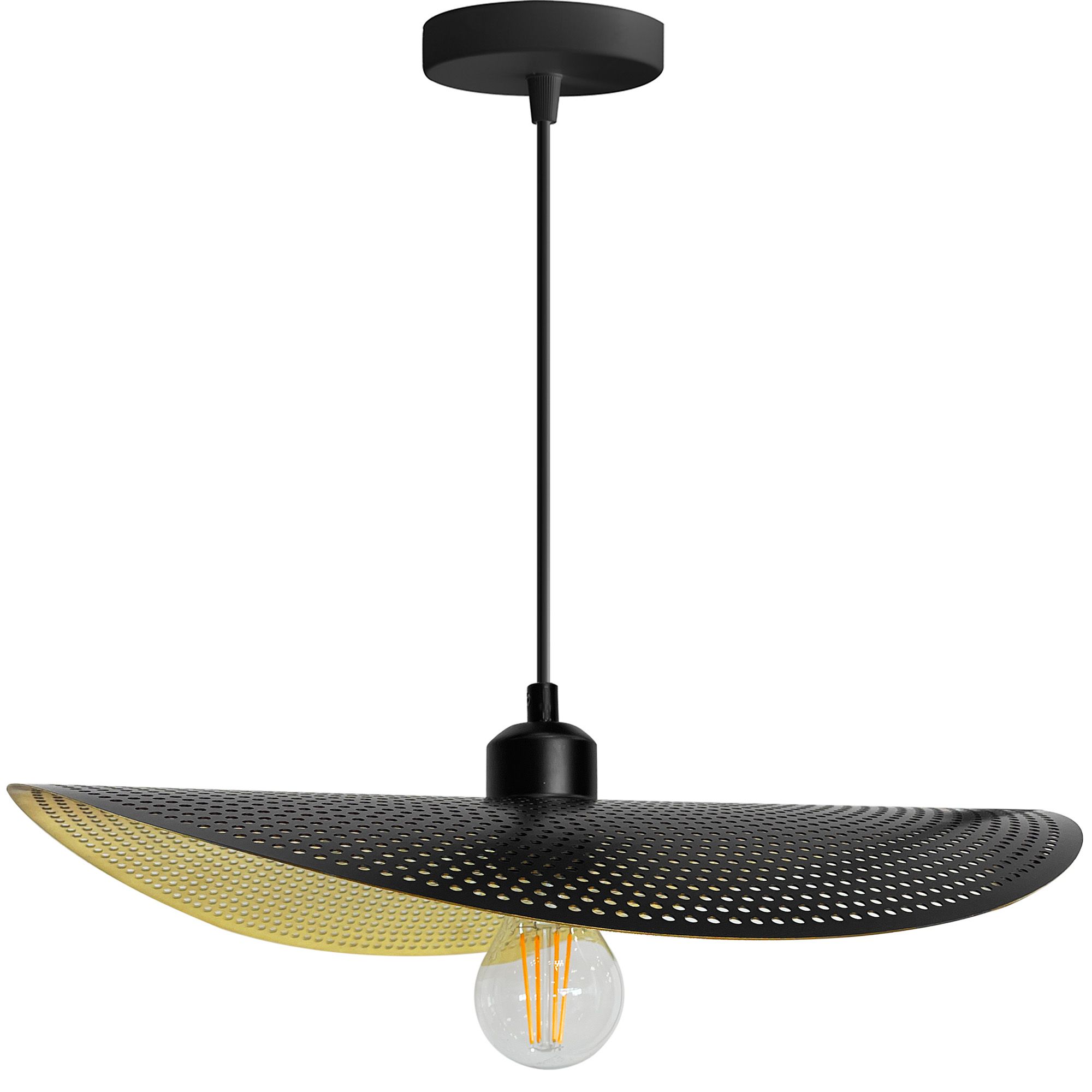 TOOLIGHT hängande taklampa APP1469-1CP Svart/Guld 30x30x4cm