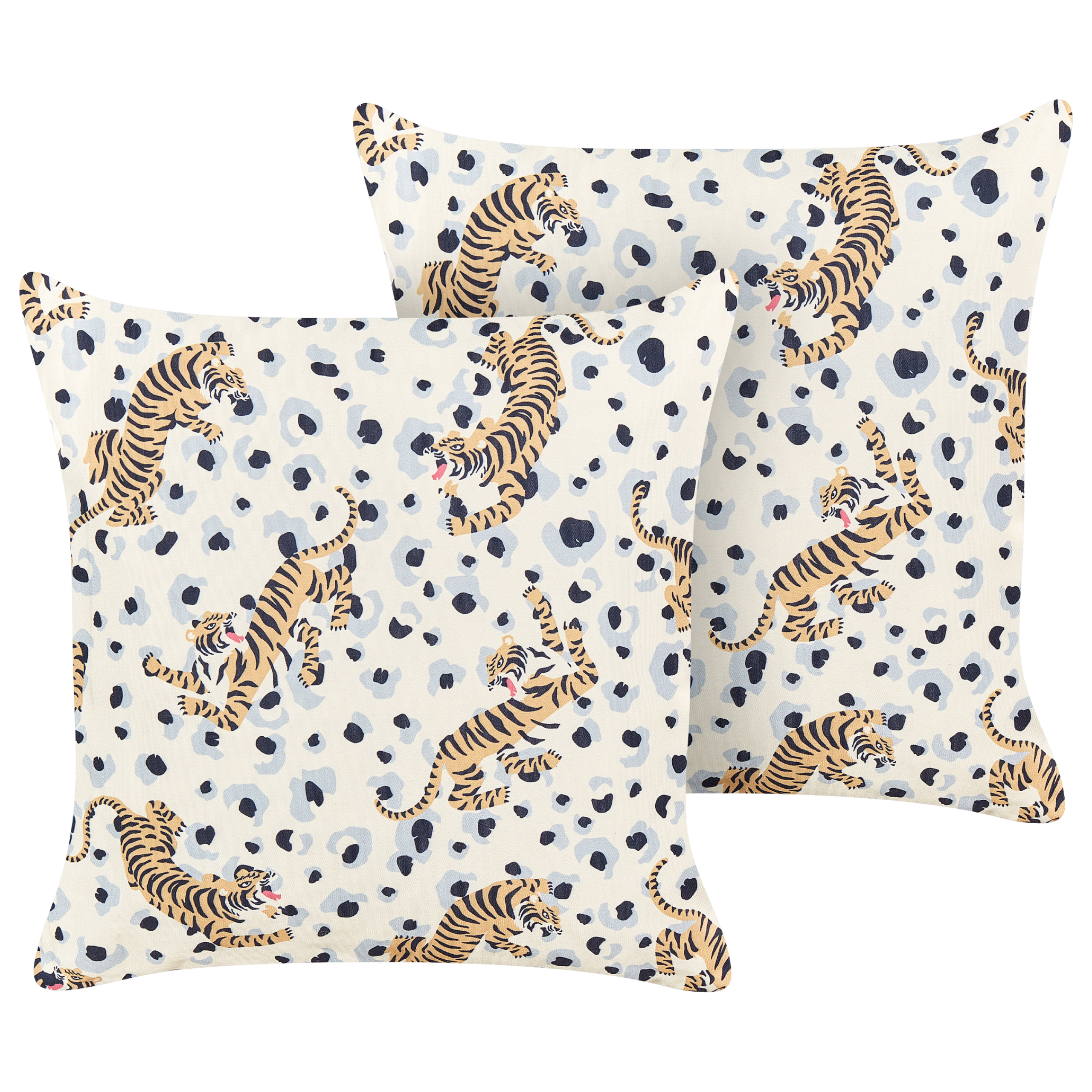 Set med 2 utomhusdynor ARENZANO Djurtryck 45 x 45 cm Beige