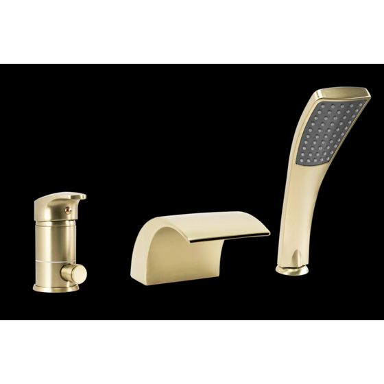 REA Badkarsblandare RIVEN Borstat Guld, 14x4x23,6cm