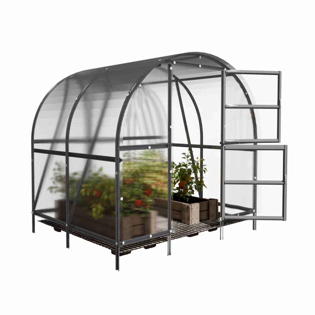 Växthus KLASIKA BALTIC LT 6 m2, 3 m x 2 m, 4 mm polykarbonatöverdrag