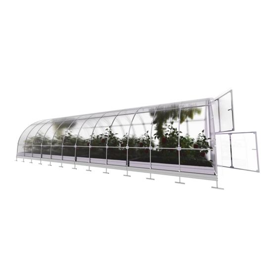 Växthus KLASIKA TUBE 24 m2, 3 m x 8 m, 4 mm polykarbonatöverdrag