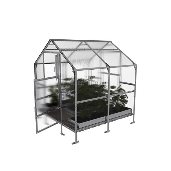 Växthus KLASIKA BERNARD 4,7 m2, 2,35 m x 2 m, 4 mm polykarbonatöverdrag