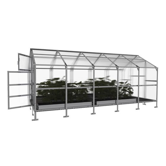 Växthus KLASIKA BERNARD 11,75 m2, 2,35 m x 5 m, 6 mm polykarbonatöverdrag