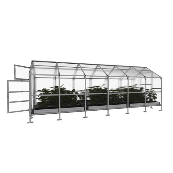Växthus KLASIKA BERNARD 14,1 m2, 2,35 m x 6 m, 4 mm polykarbonatöverdrag